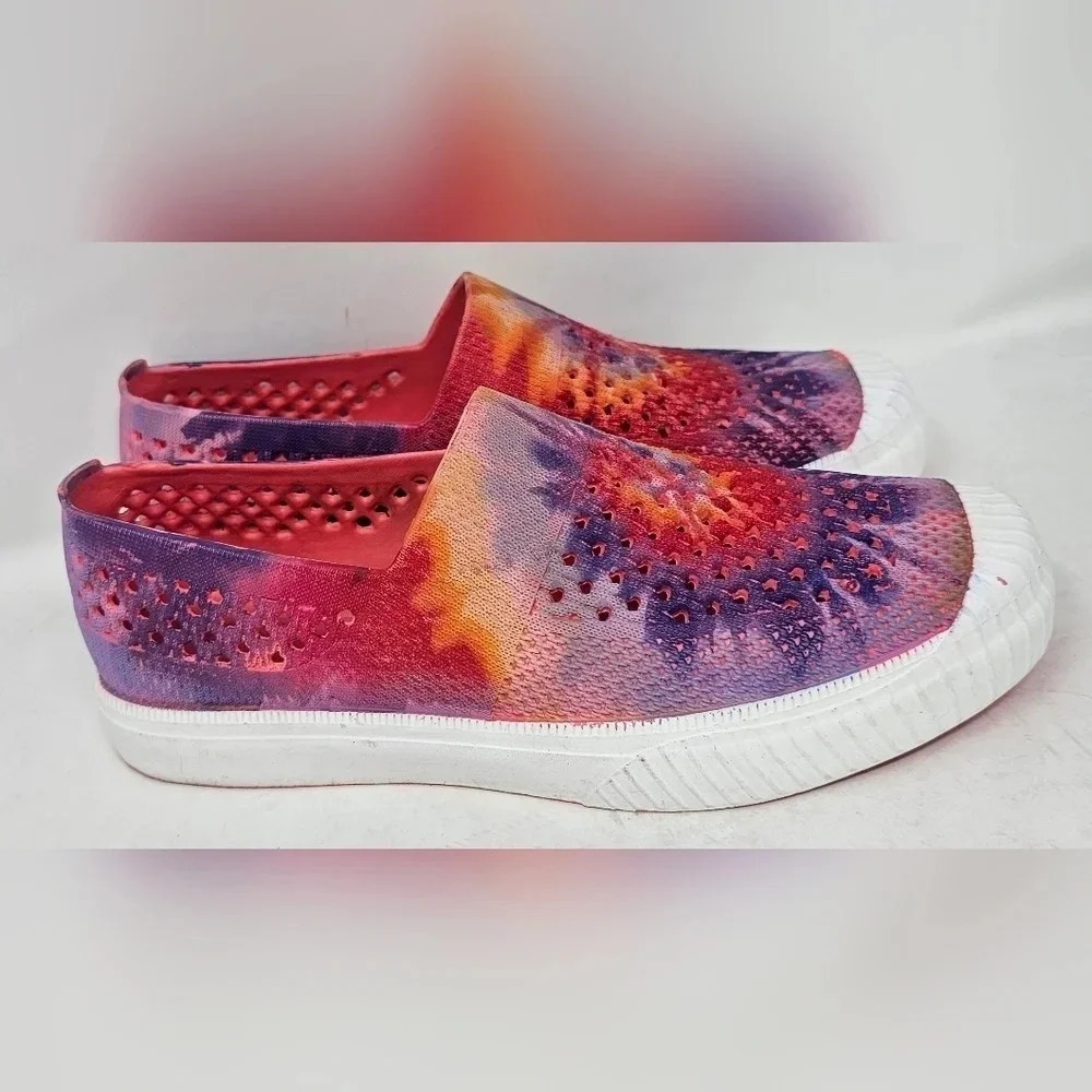 Layer 8 Women's Katie Slip on Water Rubber shoe size 10 Tye Dye Purple/Pink - Picture 2 of 9